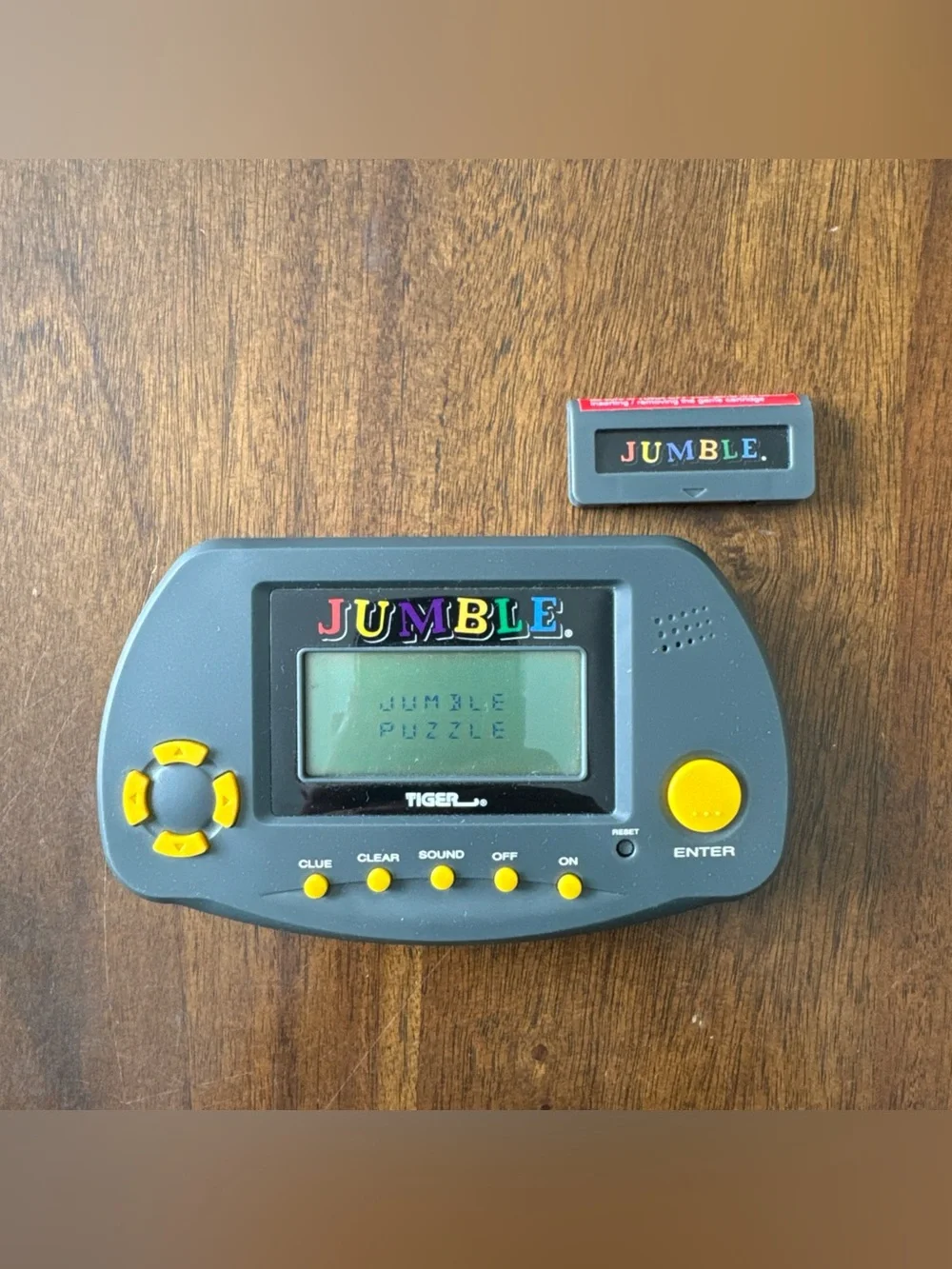 Jumble Word Tiger Electronics Handheld Word Video Game w/Cartridge 1998 Working